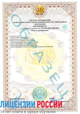 Образец сертификата соответствия (приложение) Александровск Сертификат OHSAS 18001
